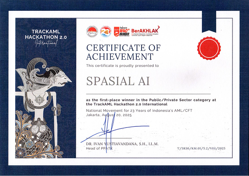 Winner and Best Team TrackML Hackathon 2.0 (by PPATK)